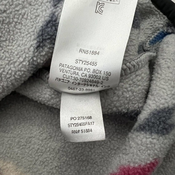 Patagonia Synchilla Snap T Fleece Pullover Wish Tails Gray Arrow Print 25455 XL - Picture 11 of 12